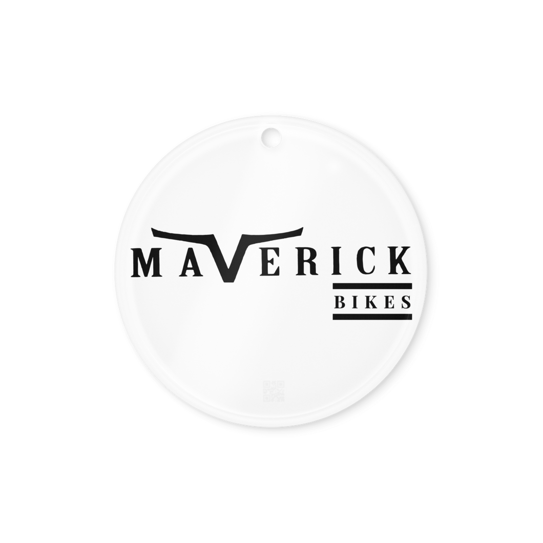 Maverick Bikes acrylic ornament round