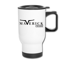 Load image into Gallery viewer, Maverick Cyclist Travel Mug - white
