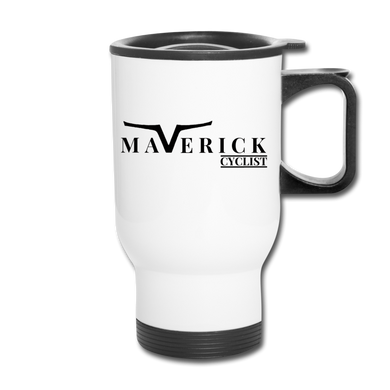 Maverick Cyclist Travel Mug - white