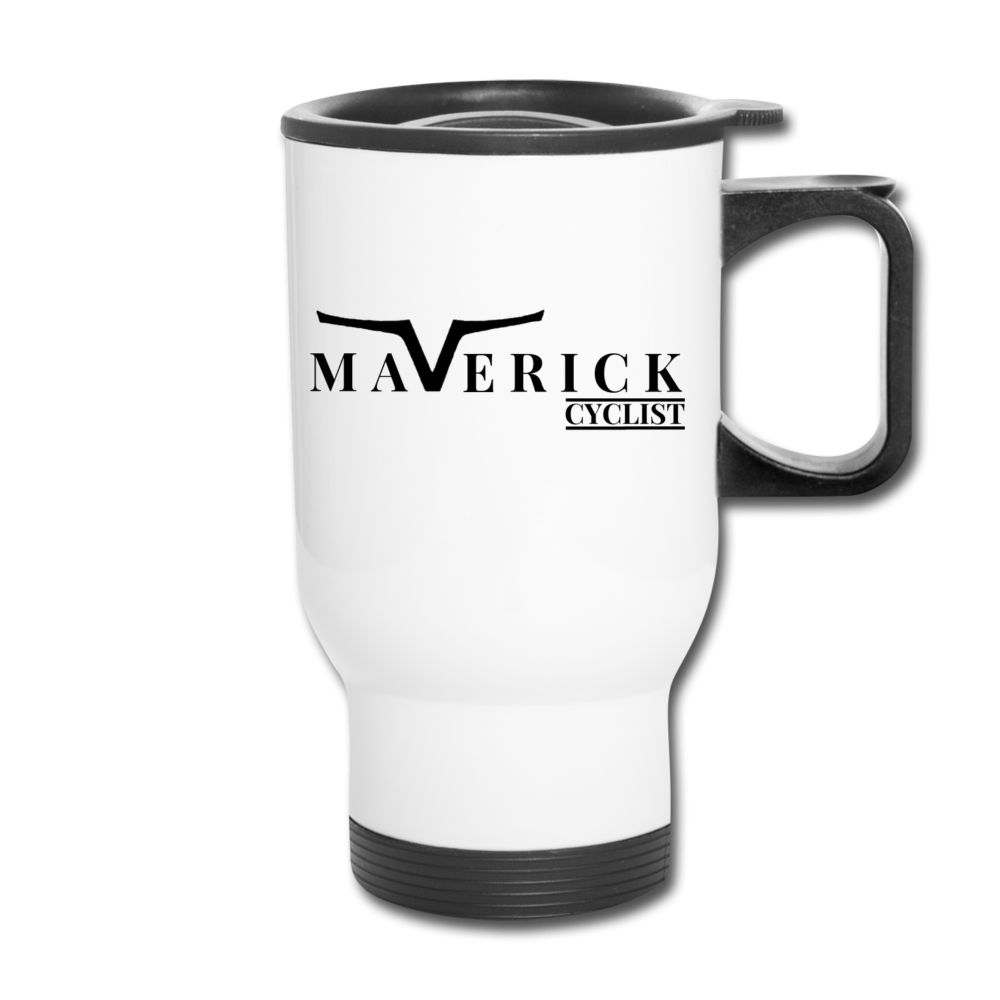 Maverick Cyclist Travel Mug - white
