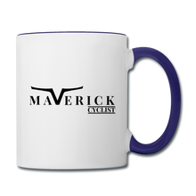 Load image into Gallery viewer, Maverick Cyclist Contrast Mug - white/cobalt blue
