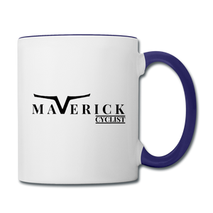 Maverick Cyclist Contrast Mug - white/cobalt blue