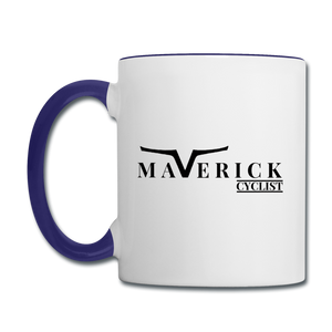 Maverick Cyclist Contrast Mug - white/cobalt blue