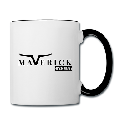 Maverick Cyclist Contrast Mug - white/black