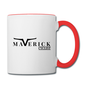 Maverick Cyclist Contrast Mug - white/red