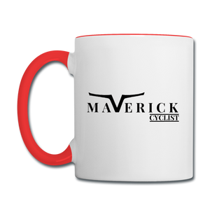 Maverick Cyclist Contrast Mug - white/red